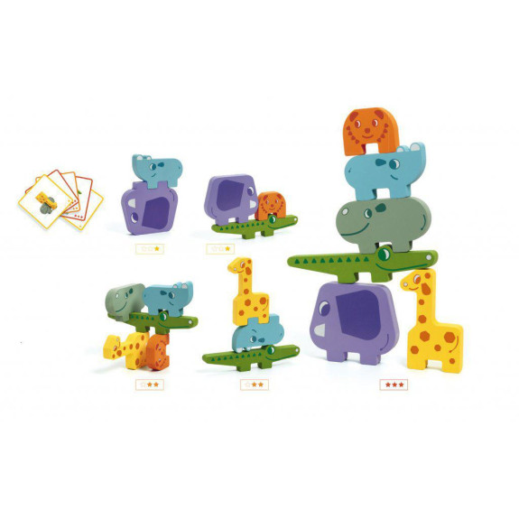 Djeco Puzzlové kocky zvieratká zo Zoo