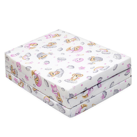 Skladací matrac do postieľky New Baby Standard 120x60x5 cm koala ružová