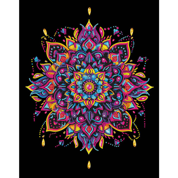 Diamantové maľovanie Neon Mandala Diamond Dotz