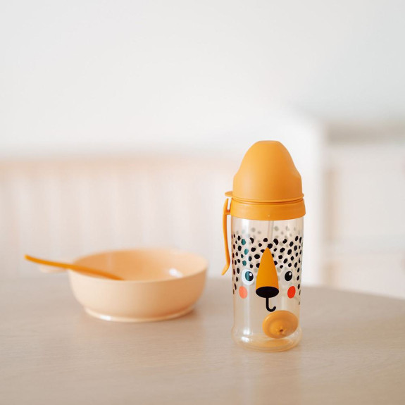 Fľaša nevylievacia športová so slamkou a závažím BabiesBoo 350 ml Canpol babies