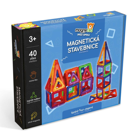 Magnetická stavebnica magneted 40 ks