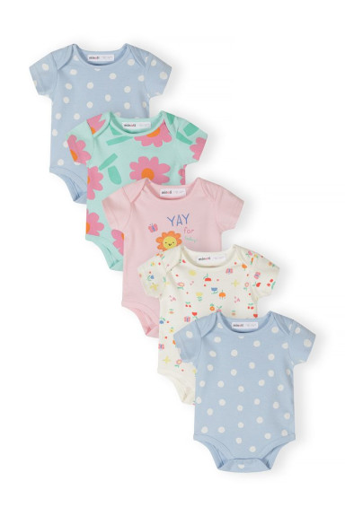 Dievčenské dojčenské body 5pack Minoti