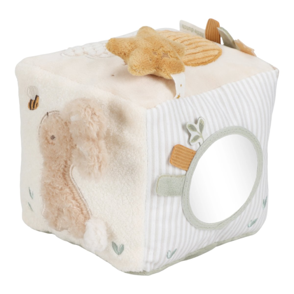 Kocka textilná s aktivitami Newborn Naturals Little Dutch