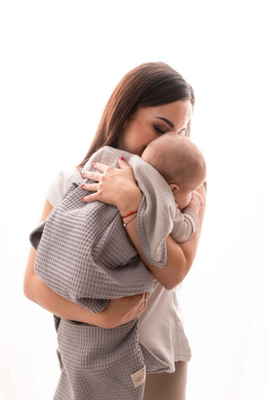 Mušelínová deka Prestige sivá 75 x 100 cm Babymatex