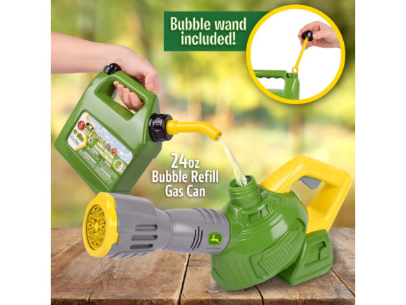 Detský bublifukový fúkač lístia John Deere Kids