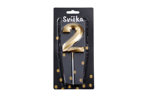 Párty sviečka číslo zlatá