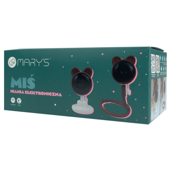 Detská opatrovateľka s kamerou, s WiFi / Tuya - medvedík, hnedá Mary's