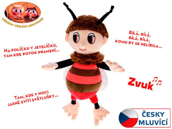 Včelí medvedík 29 cm plyšový s pesničkami na batérie