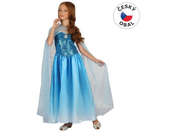 Šaty na karneval - snehová kráľovná Veľ. 130-140 cm