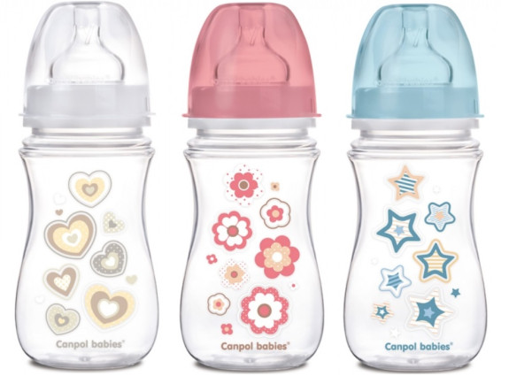 Antikoliková fľaša so širokým hrdlom 240 ml Newborn baby Canpol babies