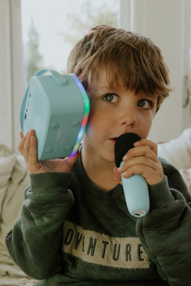 Bluetooth Karaoke párty set + 2 mikrofóny Blue Lalarma