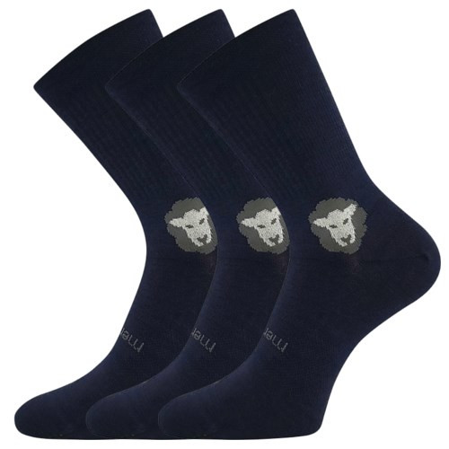 Ponožky detské anatomicky tvarované Barefootik Merino so striebrom tmavom. (3 páry)