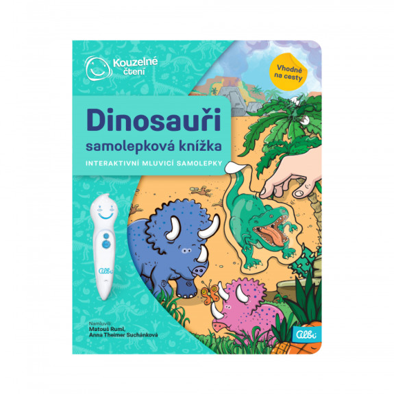 ALBI Kúzelné čítanie Samolepková knižka Dinosaury