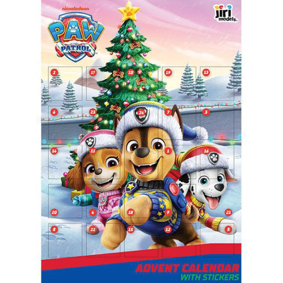 Adventný kalendár so samolepkami Tlapková patrola