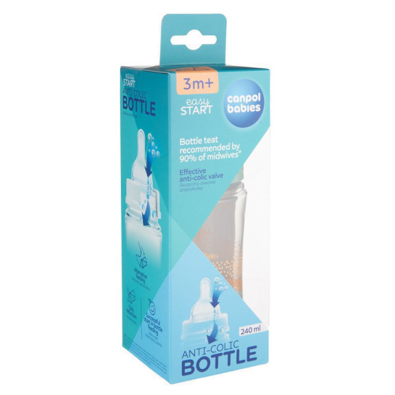 Antikoliková fľaša EasyStart Mountains 240 ml Canpol babies
