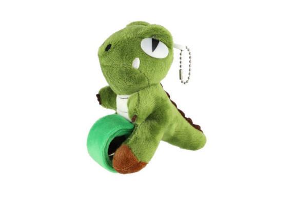 Náramok na ruku dinosaurus plyš/plast 13 cm
