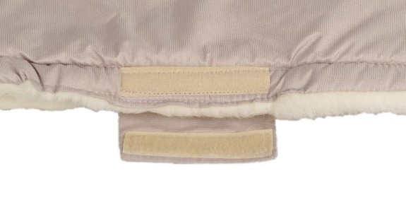 Merino rukávnik na kočík z ovčej/ťavej vlny na zips 30 x 50 cm