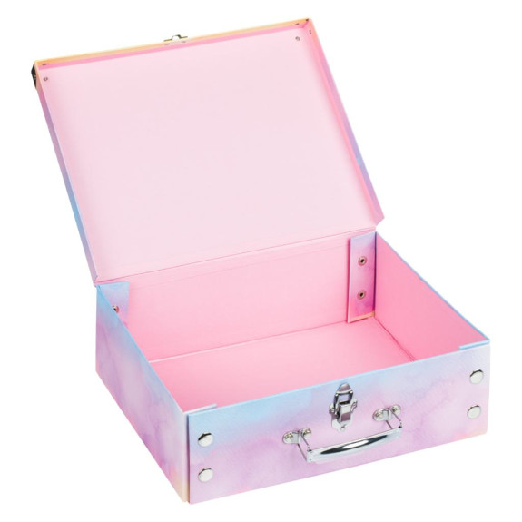Skladací školský kufrík Rainbow Unicorn s kovaním Baagl