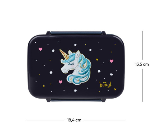 Box na desiatu s priehradkami Unicorn Gold Baagl