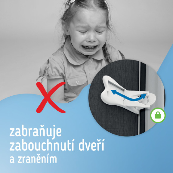 Detský bezpečnostný zámok na posuvné dvere, 2 ks Sipo