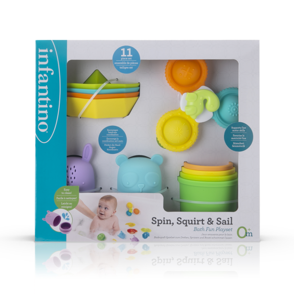 Súprava hračiek do kúpeľa Spin, Squirt & Sail Infantino