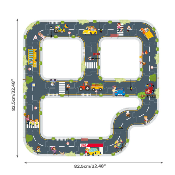 Puzzle cesty Mesto