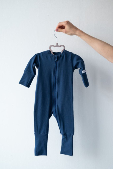 Detský rastúci overal Veľryba Navy Blue Moniel