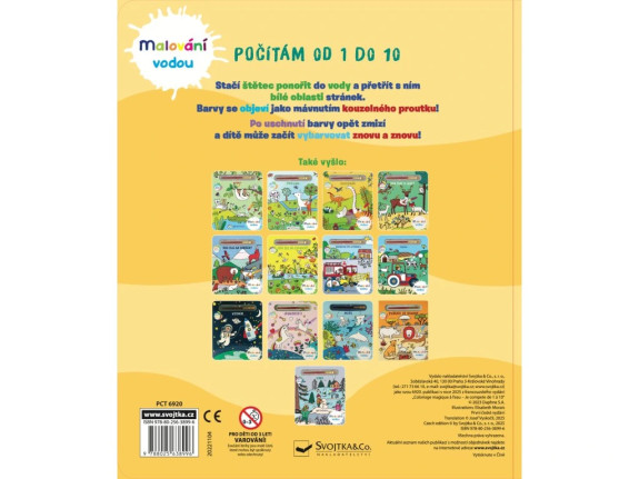 Maľovanie vodou - Počítam od 1 do 10