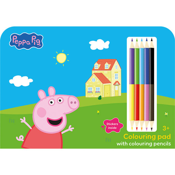 Kresliaci set s pastelkami Prasiatko Peppa