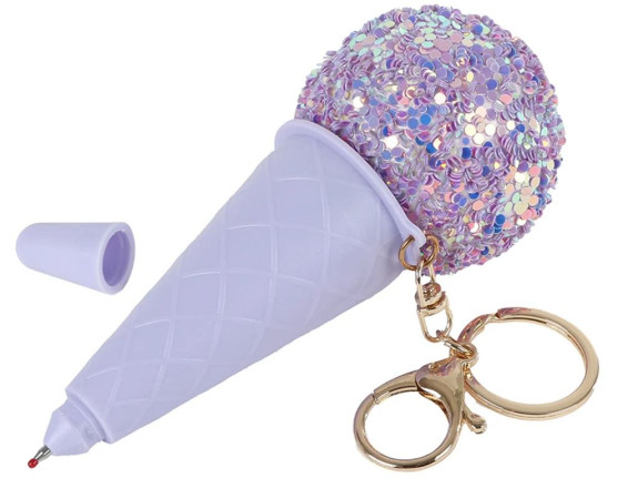 Prívesok na kľúče/propiská v tvare zmrzliny 14 cm Glamour