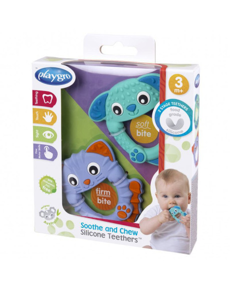 Silikónové hryzátka zvieratká Playgro