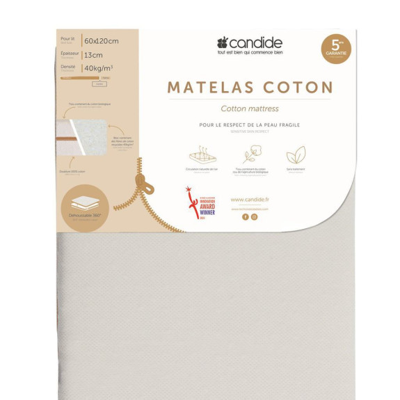 Matrac Cotton 60 x 120 x 13 cm Candide