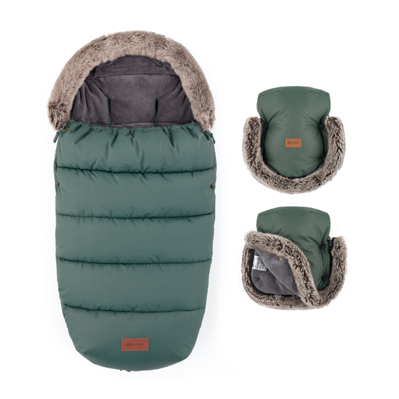 Set zimný fusak Comfy 4 v 1 + rukavice na kočík Furry Petite & Mars