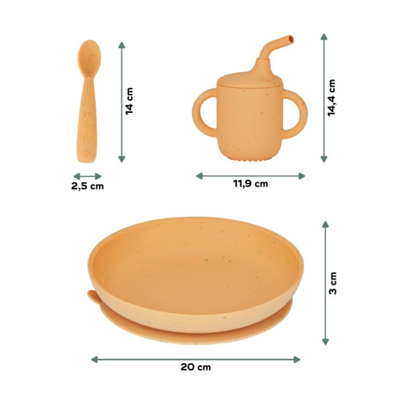 Silikónová jedálenská sada Grown-Up Meal Set Little Babymoov