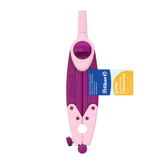 Kružítko Griffix ružové, ergonomické Pelikan