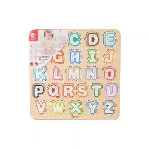 Vkladačka/Puzzle doskové obrysové abeceda drevo 30 x 30 cm