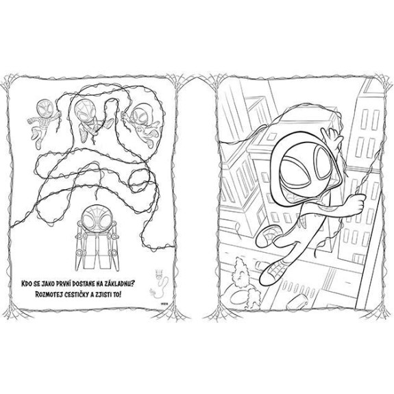 100 samolepiek s omaľovánkami Spidey
