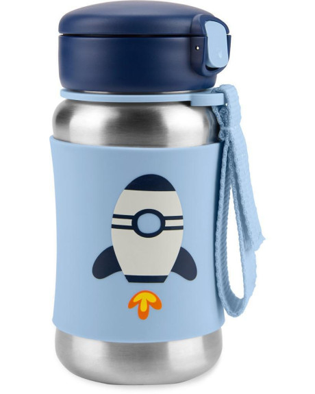 Spark Style Fľaša so slamkou na vodu nerez 12 m+ Skip Hop