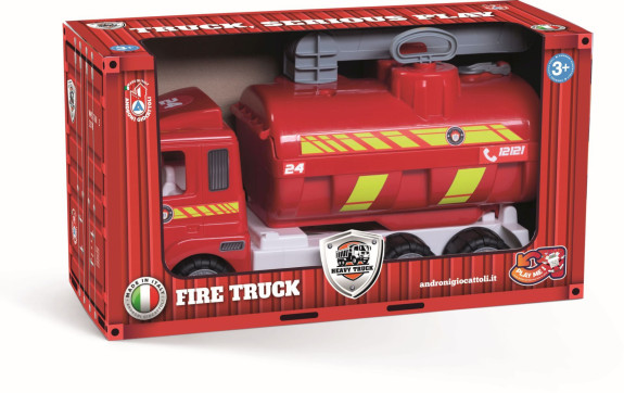 Hasičké vozidlo s funkčnou striekačkou a pogumovanými kolesami - dĺžka 52 cm Androni Heavy Trucks