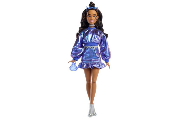 Barbie Deluxe modelka - Modré šaty
