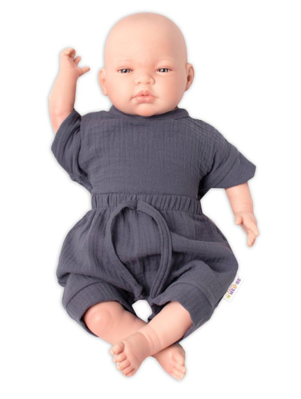 2-dielna mušelínová súpravička, tričko + kraťasky Boy granát veľ. 56 Baby Nellys