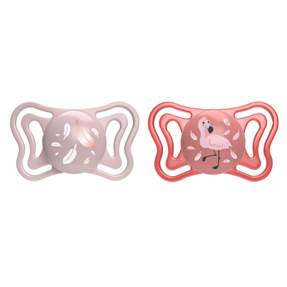 Cumlík Physio Light silikónové ružové 6 - 16 m, 2 ks Chicco