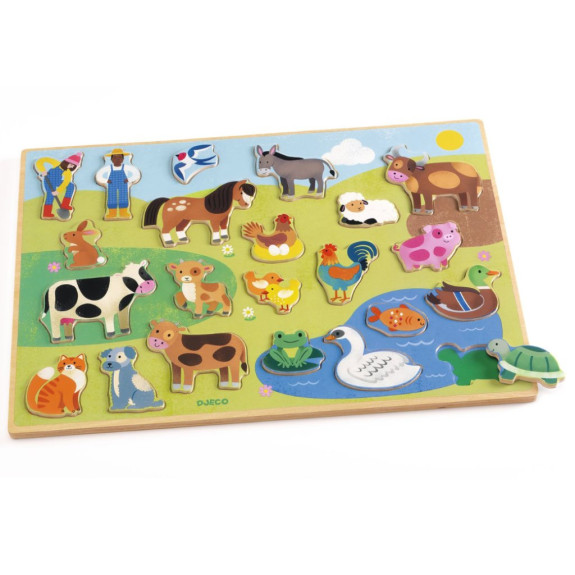 Vkladacie puzzle Farma Djeco