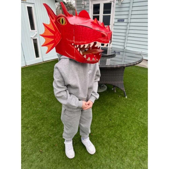 Kreatívna súprava 3D maska Červený drak Fiesta Crafts