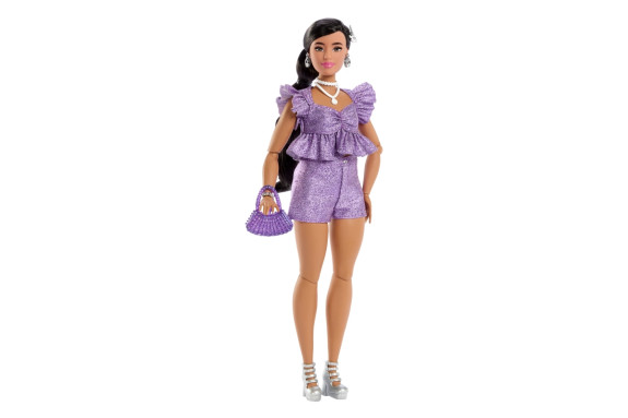 Barbie Deluxe modelka - Fialové šortky
