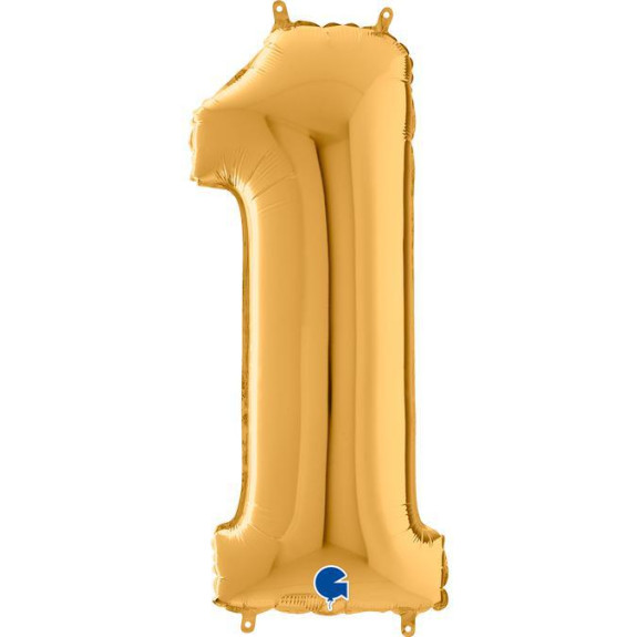 Nafukovacia číslica zlatá 66 cm