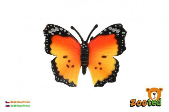 Motýľ Monarcha africký (babočka) zooted plast 7 cm