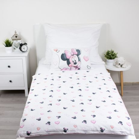 Obliečky do postieľky Minnie Blush Pink 100 x 135, 40 x 60 cm Jerry Fabrics