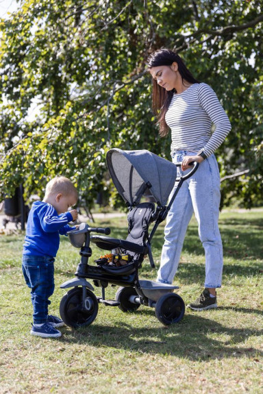 Trojkolka Cosy Grey, vek 10 - 72 mesiacov Qplay