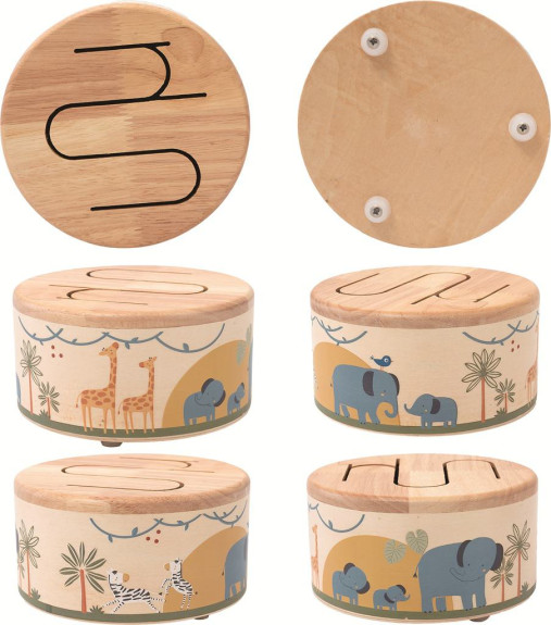 Drevený bubienok Safari 2Kids Toys